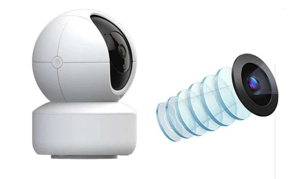 Cámara de Seguridad HD 1080p para Mascotas y Bebés, 2.4GHz, Visión Nocturna, Detección de Movimiento, Almacenamiento en Nube y Tarjeta SD